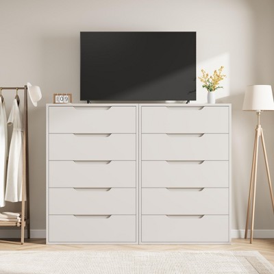 5 Dresser for Bedroom, 50" Tall Dresser, Freestanding Vertical Drawer with Storage