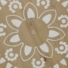 StyleCraft Set of 3 Round Wood Wall Arts Brass: Traditional Decor, Embroidered, Includes Mounting Hardware - 2 of 3