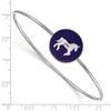 Black Bow Jewelry Sterling Silver Delta Phi Epsilon Greek Life Bangle Bracelet 7 Inch - 2 of 3