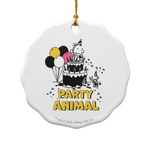 Diary of a Wimpy Kid Party Animal Porcelain Scalloped Holiday Christmas Tree Ornament  2.8" (7.1 cm) - 1 of 4