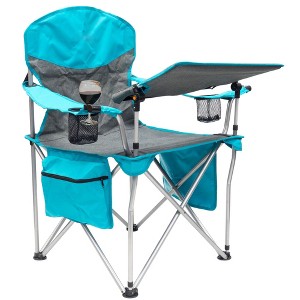 HOMLUX Folding Camping Chair with Adjustable Table, Wine Holder & Storage for Outdoor Use - 1 of 4