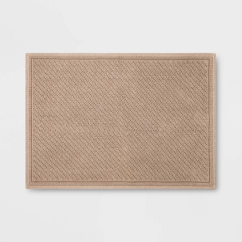 30 X21 Performance Solid Bath Mat Bare Canvas Tan Threshold