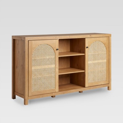 Saracina Home 58" Arched Rattan Door Sideboard