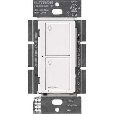 Lutron Caseta Wireless White Smart Light Switch with Alexa and Google Assistant