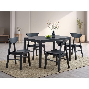 GDFStudio Ottilie 5-Piece Wooden Dining Set with Rectangular Table and 4 Chairs - 1 of 4