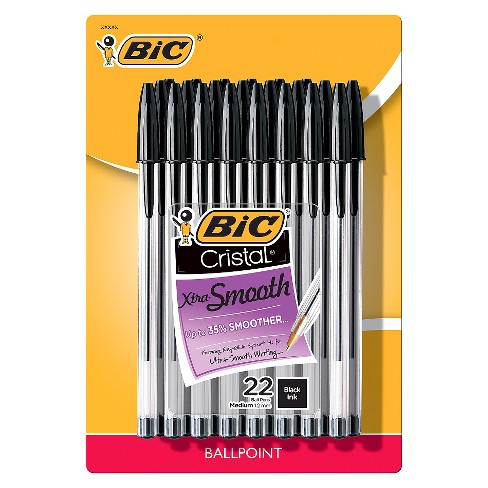 Bic Cristal Xtra Smooth Ballpoint Pens, 1.2mm, 22ct - Black : Target