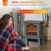 Kumasinova 17 Inch Electric Fireplace,Freestanding Heater Stove Fireplace with Realistic Logs & Overheat Protection,1500W Heat - 4 of 4