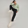 Campus Sutra Men Men's Pistachio Green Self-Design Striped Shirt - 3 of 3