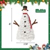 Angel Sar 4ft Snowman Shaped Christmas Tree, Pre-lit with 100 Warm White LED Lights, 380 PVC Branch Tips for Indoor Outdoor - 3 of 4