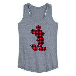 Women's - Disney - Mickey Plaid Graphic Racerback Tank - 1 of 4