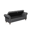 VASIP 63" Pink  White Soft Fabric Bed Bench with Storage ,for Bedroom - 4 of 4