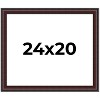 PosterPalooza | Linear Brown Picture Frame - UV Acrylic, Backing Board, Hanging Hardware Included - 2 of 4
