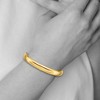 Black Bow Jewelry 8mm 14k Yellow Gold Polished Domed Hinged Bangle Bracelet, 8 Inch - 3 of 4