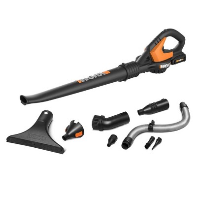 Worx WG545.1 WorxAIR Sweeper/Blower, 20V Li-ion (2.0Ah), 5hr Charger, 120 mph, 80cfm