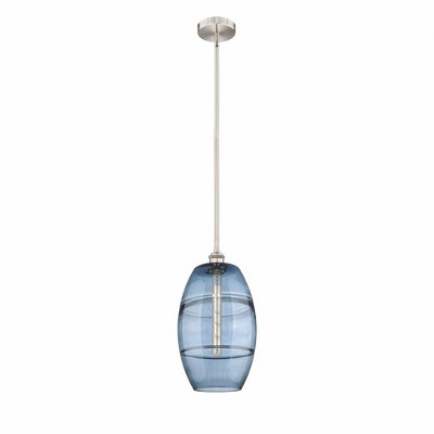 Vaz - 1 Light Stem Hung Mini Pendant In Industrial Style-18 Inches Tall and 10 Inches Wide