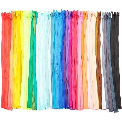 Bright Creations 100 Pieces #3 Nylon Coil Zipper for Sewing Repair Kit Replacement, 19.5 inch, 50 Colors