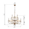 Maxax 31.7" Crystal Candle Chandelier, Dimmable Iron Frame Ceiling Lighting for Living Room Dining Room Bedroom - 3 of 4