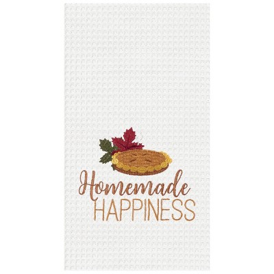 C&F Home Homemade Happiness Waffle Weave Thanksgiving Kitchen Towel