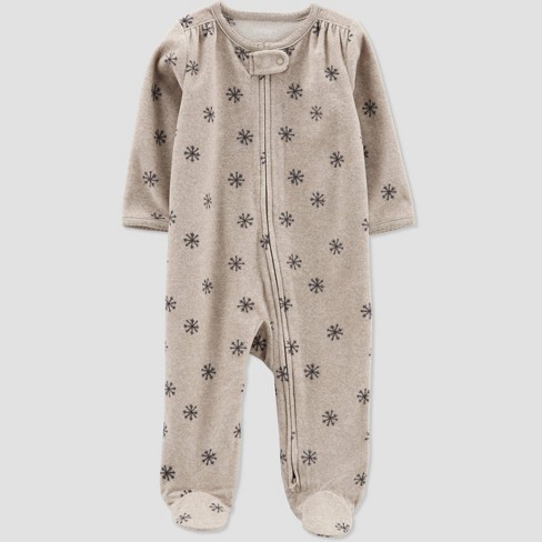 Carter's Black Polar Bear Print Winter Fleece Footed Pajama Sleeper