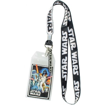 Star Wars The Mandalorian Bounty Hunter Lanyard Id Holder With Rhino Rubber  Charm Black : Target