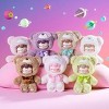 ROBOTIME Mini Figures Chocolate Colorful Plush Bear Series Blind Box 6 PCS, Blind Box Decoration Surprise Box, Multicolored, 16.26"*16.26"*10.87" - 2 of 4