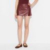 Women's Faux Leather Mini Skort - Wild Fable™ - image 2 of 3