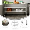 Flash Furniture Rawcliffe NSF Certified Stainless Steel Prep and Work Table 24"x 48" with 2 Galvanized Steel Undershelves and 4 Casters with 2 Locking - 3 of 4