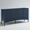 59.8" 4-Door Sideboard with Arched Groove Curved Doors, Adjustable Shelves, and Metal Legs, MDF Console Cabinet for Living Room - 4 of 4