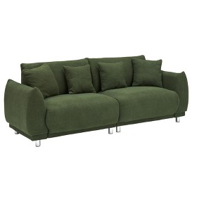 NicBex 86.6 Inch Teddy Fleece Sofa Couch 2-Seater Sofa with 4 Pillows for Living Room,Apartment,Bedroom - 1 of 4
