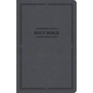 KJV Thinline Bible, Value Edition, Charcoal Leathertouch - by  Holman Bible Publishers (Leather Bound) - 1 of 1