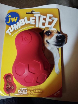 JW Pet Tumble Teez Puzzle Toy for Dogs Medium Training Treats bark Box  Items