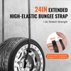 VEVOR 10 Piece Flat Bungee Cord, 20 mm Heavy Duty Bungee Straps with Steel S-Hooks, 24" Elastic Bungee Rope for Cargo, Tarps, Trucks and Tent, Black - 3 of 4