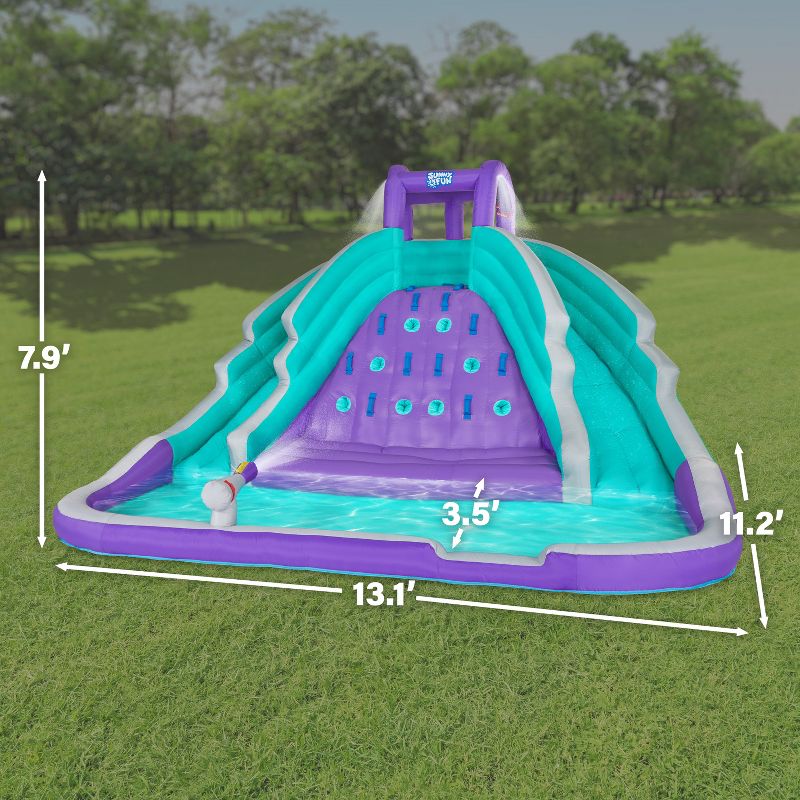 Sunny & Fun Inflatable Kids Backyard Double Water Slide Park, 4 of 5