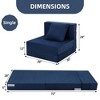 Single Size Folding Sofa Mattress, Convertible Sofa Bed with Pillow - 2 of 4