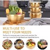 Gold Mixing Bowls with Airtight Lids, Stainless Steel Nesting Mixing Bowls Set of 7, Ideal for Baking, Prepping and Serving Food, Stackable Design - 3 of 4