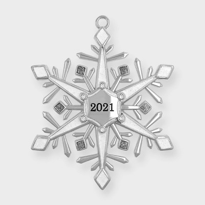 Harvey Lewis 2021 Snowflake Ornament with Fine Crystals