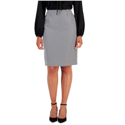 Kasper Womens Houndstooth Pencil Skirt, Multicoloured, 2P