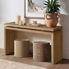 60'' Wooden Console Table with Shelf,Farmhouse Entryway Table with Double Board Design,Sofa Table for Living Room or Hallway–The Pop Home - 3 of 4