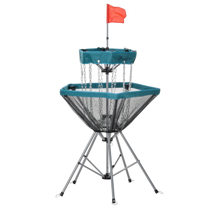 Soozier Portable Disc Golf Basket Target with 12-Chain, Easy Carry Bag, 4 of 7