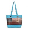 MKF Collection Vera Vegan Leather Patriotic Flag Pattern Women’s Tote Bag by Mia K - 2 of 4
