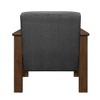 Fabric Upholstered Accent Chair with Durable Modern Design, Attached Cushions, Padded Seat and Back and Solid Wood Frame - 4 of 4