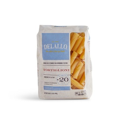 DeLallo Tortiglioni Pasta, 16 oz Bag, (4 Pack)
