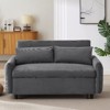 FONTOI Pull-out Sofa Bed, Convertible Sleeper, Loveseat Sofa with Two Throw Pillows and USB Ports for Living Room Home, Gray, 57.48"*32.28"*32.28" - 2 of 4
