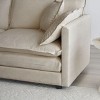 Modular Chenille Upholstered Accent Chair Set of 2,Living Room Comfy Side Chairs with Toss Pillow–The Pop Home - 3 of 4