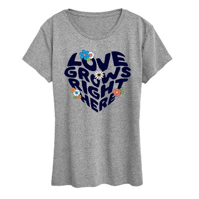 Women's - Instant Message - Love Grows Right Here Short Sleeve Graphic T-Shirt