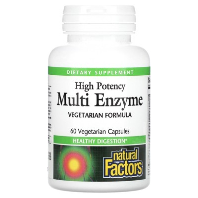 Natural Factors High Potency Multi Enzyme, 60 Vegetarian Capsules