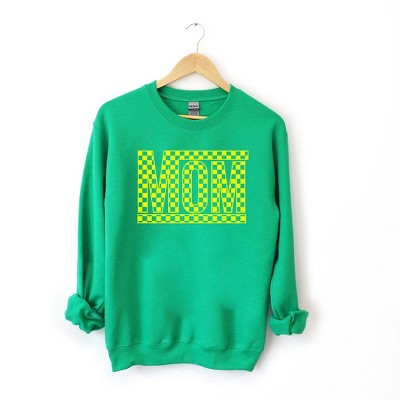 Simply Sage Market Women's Graphic Sweatshirt Mom Checkered Box Puff Print