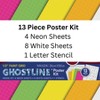 Ghostline® Poster Board Kit, 5 Assorted Colors, 14" x 22", 13 Pieces Per Kit, 3 Kits - 3 of 3