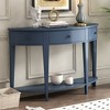 Modern Curved Console Table Sofa Table with 3 Drawers and 1 Shelf-ModernLuxe - 2 of 4