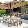 Okak 15FT Rectangle Patio Umbrella with Base Included, Beach Umbrella with 12 Sturdy Rids, Big Umbrella for Deck, Market, Backyard - 4 of 4